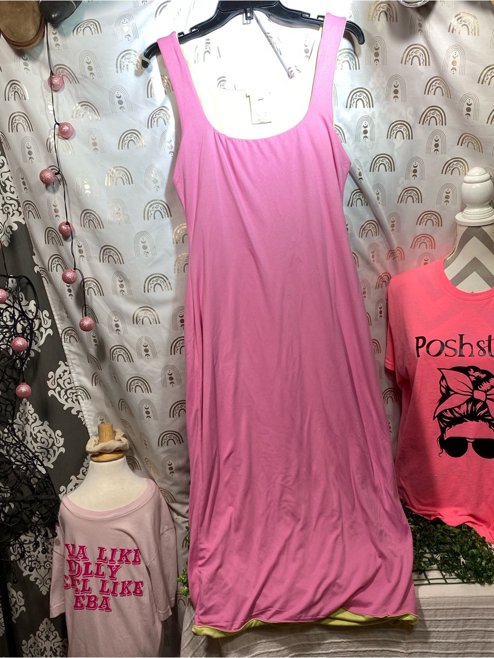 Sleeveless Pink Maxi Dress